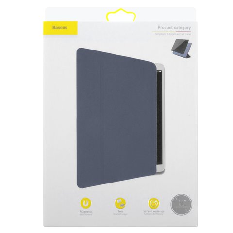 Чохол Baseus для Apple iPad Pro 11 2018, синій, магнітний, книжка, пластик, #LTAPIPD-ASM03 Прев'ю 1