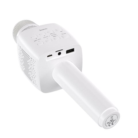 Караоке микрофон Hoco BK5, белый, 5 Вт, bluetooth 5.0, #6931474742292 Превью 1