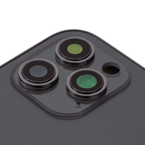 Housing compatible with iPhone 12 Pro Max, (gray, with SIM card holders, with side buttons, graphite) Preview 2