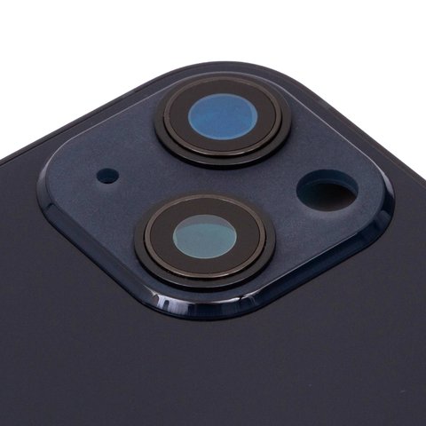 Housing compatible with iPhone 13, (black, with SIM card holders, with side buttons, midnight) Preview 1