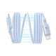 Cable USB Baseus PicoGo, 2xUSB tipo-C, 100 cm, 240 W, azul claro, magnético, de silicona, #P10376800311-00 Vista previa  2
