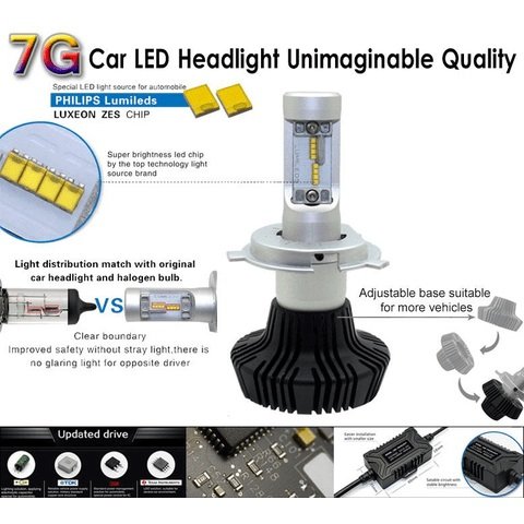 Набор светодиодного головного света UP-7HL-9007W-4000Lm (9007, 4000 лм, холодный белый) Превью 2