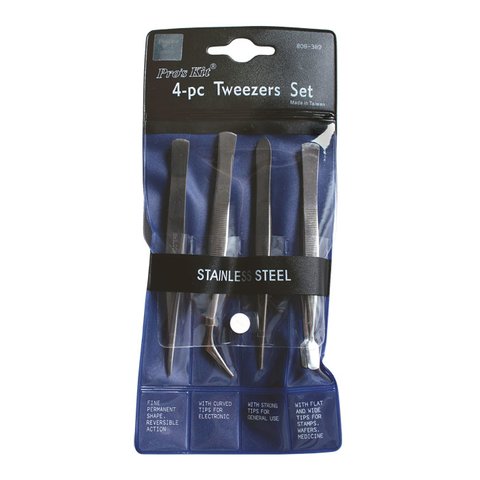 Tweezers Set Pro'sKit 808-389 (4 pcs.) Preview 2