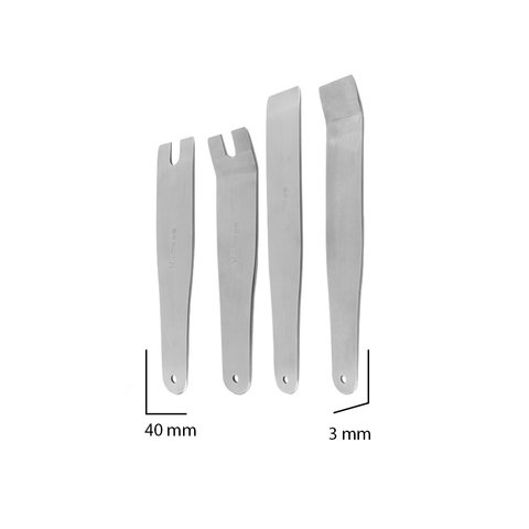 Juego de herramientas para tapicería (acero inoxidable, 4 uds.) Vista previa  2