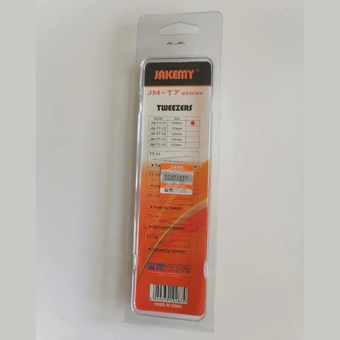 Pinza antiestática con puntas curvas Jakemy JM-T7-15 (123 mm) Vista previa  5