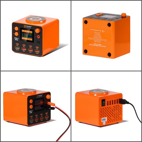 Adaptador de red Amaoe POW-1, 210 W, Quick Charge, Power Delivery (PD), con cargador inalámbrico, 14 puertos Vista previa  2