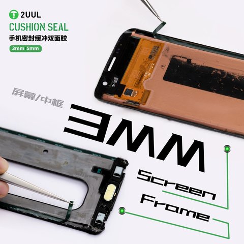 Cinta adhesiva doble faz 2UUL CS02, 5.0 mm, para pegar criatales táctiles, pantallas Vista previa  2