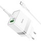 Сетевое зарядное устройство Hoco N21, 30 Вт, Power Delivery (PD), белый, c кабелем USB тип-C к USB тип-C, 2 порта, #6931474757791 Превью 2
