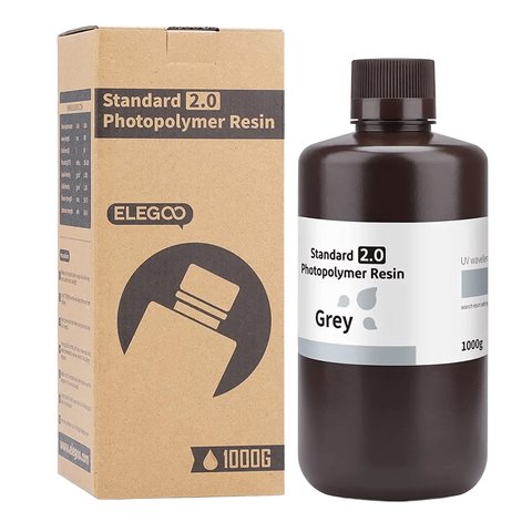 Фотополімерна смола для 3D-принтера ELEGOO Standard Resin V2.0 Grey, 1 кг Прев'ю 6