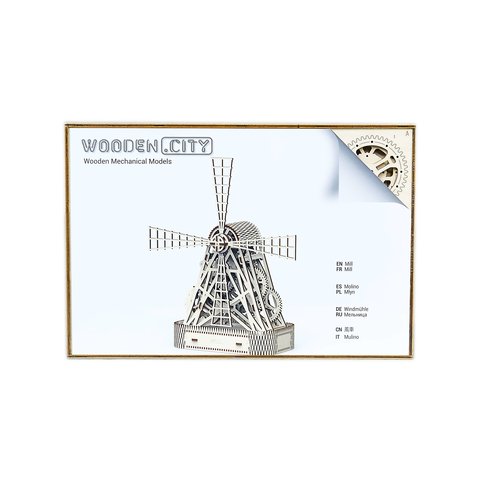Wooden Mechanical 3D Puzzle Wooden.City Mill Preview 10