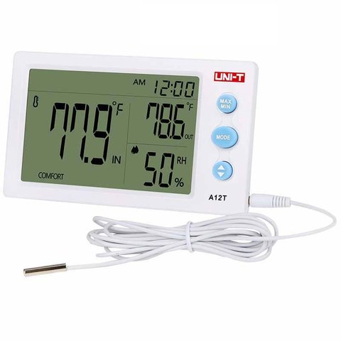 Medidor de temperatura y humedad relativa UNI-T A12T Vista previa  1